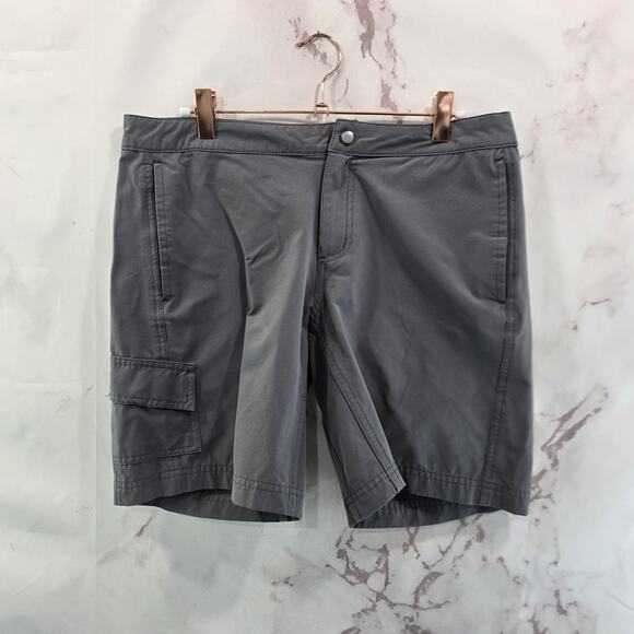 Title Nine Shorts Womens 8 Gray Nylon Swim Hiking Ripstop Utility Golf 8 Inch - Picture 1 of 9